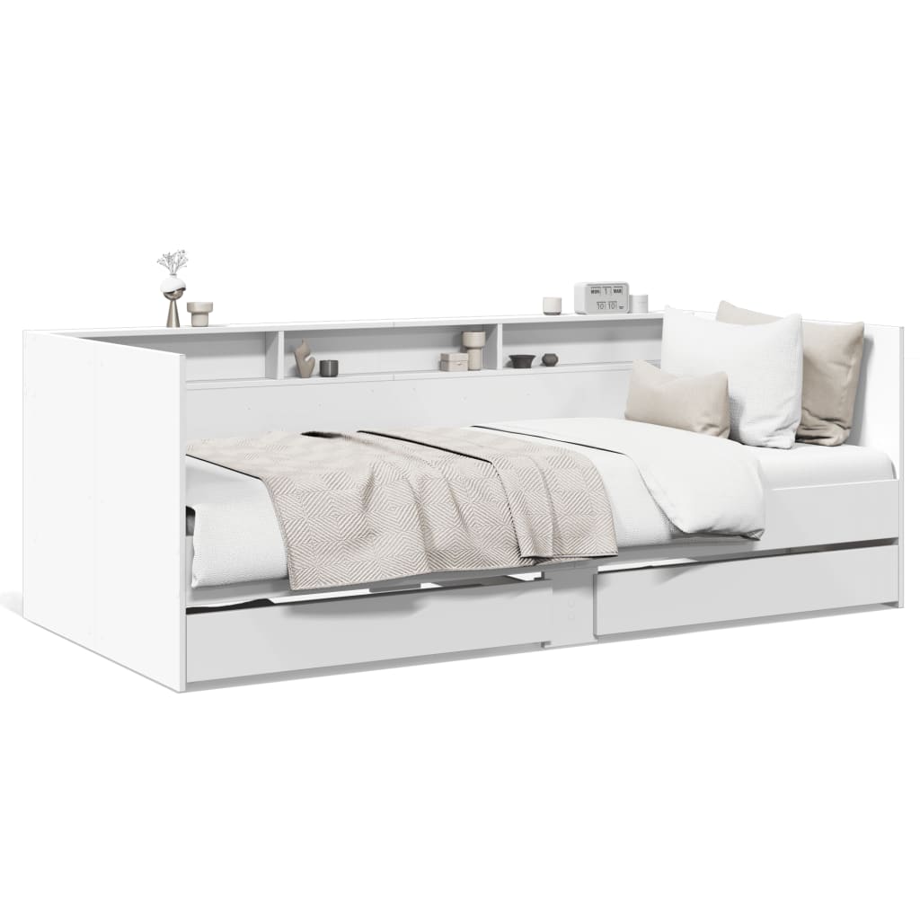 Daybed | White | Engineered wood | 100x200 cm