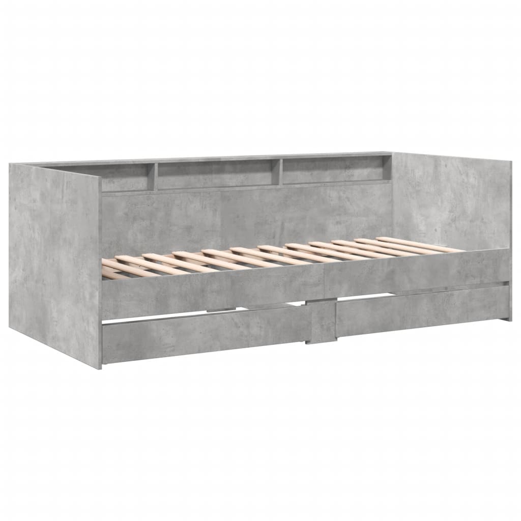 Daybed | Concrete Grey | Engineered Wood | Single | Daybed | Rectangular