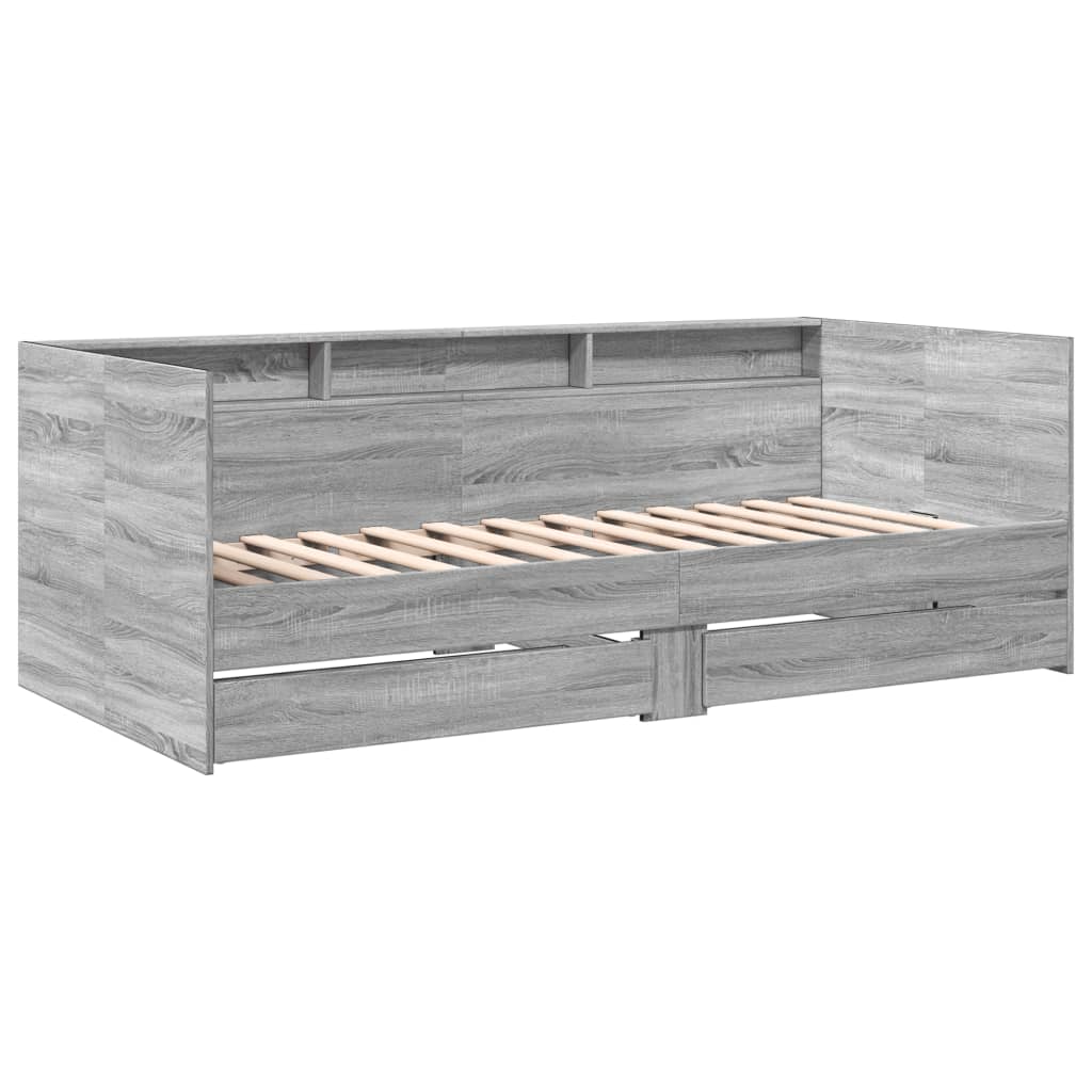 Daybed | Grey sonoma | Engineered wood | Single | Daybed | Rectangular