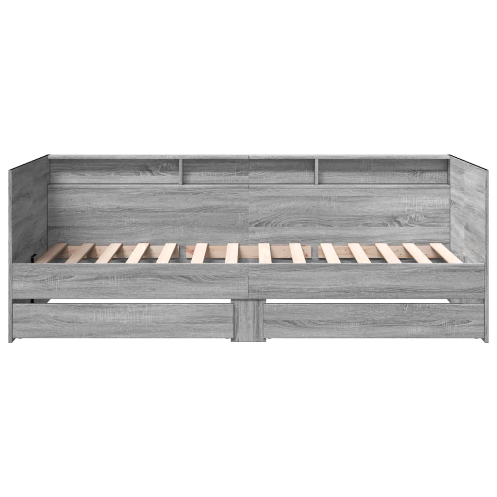 Daybed | Grey sonoma | Engineered wood | Single | Daybed | Rectangular