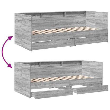 Daybed | Grey sonoma | Engineered wood | Single | Daybed | Rectangular