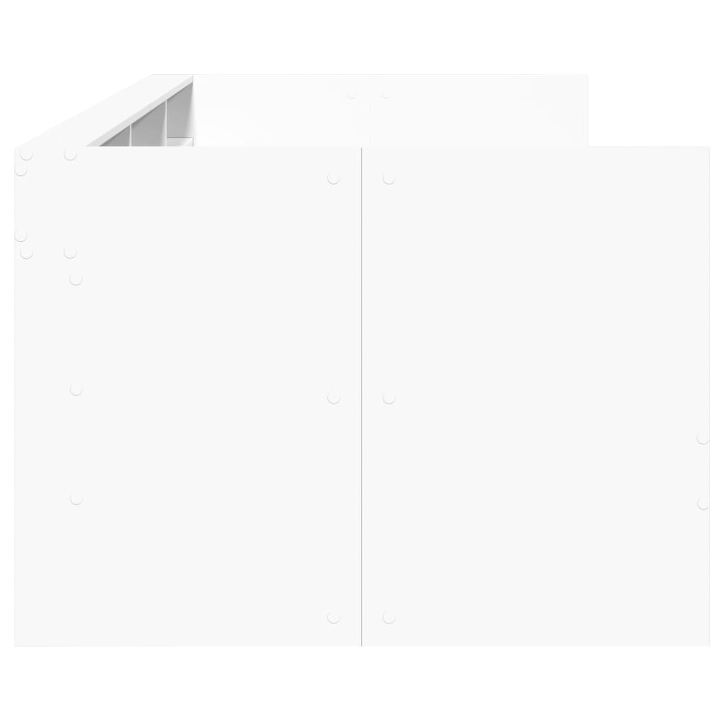 Daybed with Drawers without Mattress White 90x200 cm