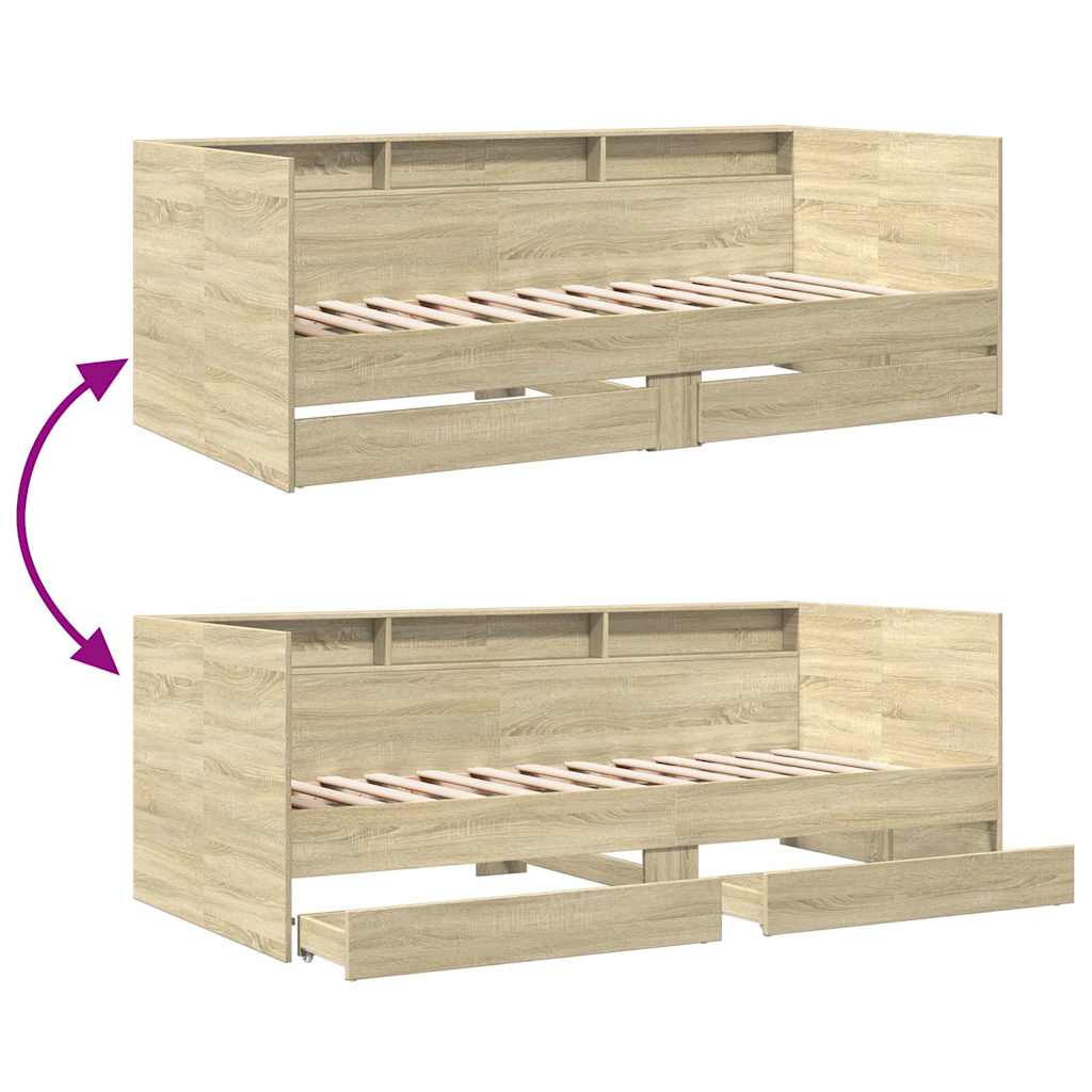 Daybed | Sonoma Oak | Engineered Wood | 90 x 190 cm | Daybed