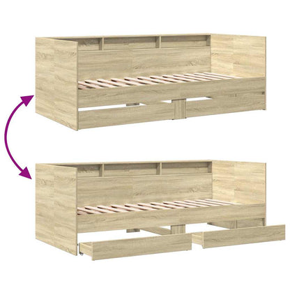 Daybed | Sonoma Oak | Engineered Wood | 90 x 190 cm | Daybed