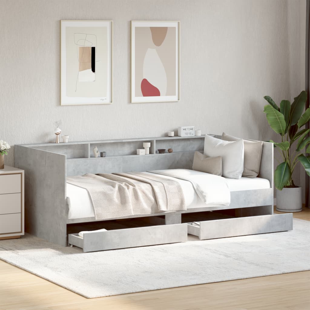 Daybed | Concrete Grey | Engineered Wood | Small Single