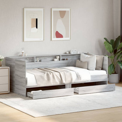 Daybed | Grey Sonoma | Engineered Wood | Small Single