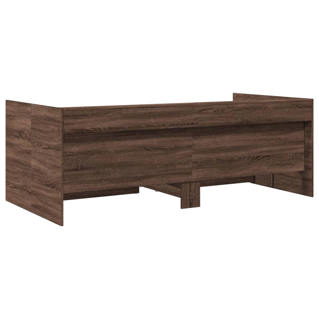 Daybed | Brown Oak | Engineered wood | Small Single