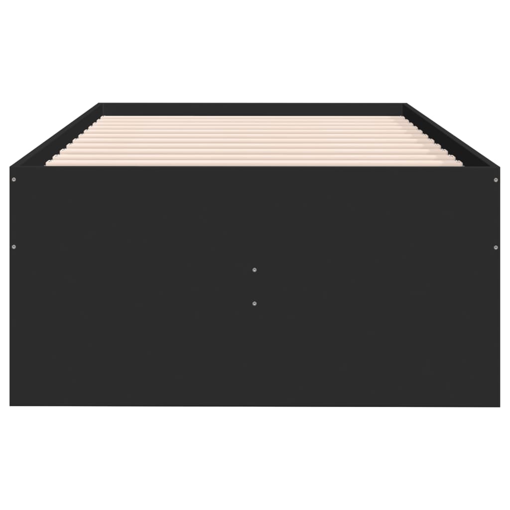 Daybed with Drawers without Mattress Black 90x200 cm