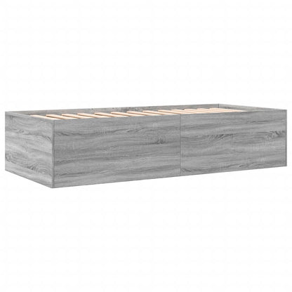 Daybed with Drawers without Mattress Grey Sonoma 90x200 cm