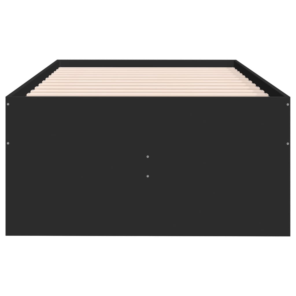 Daybed with Drawers without Mattress Black 75x190 cm Small Single