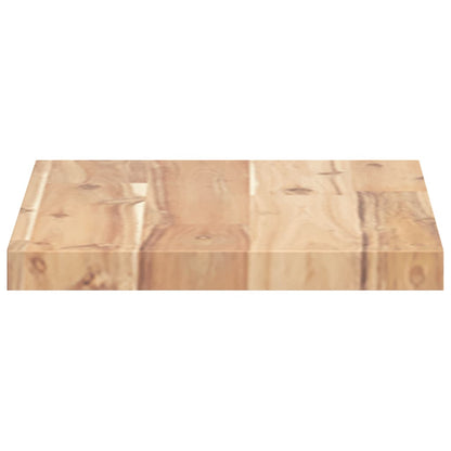 Floating Shelf 60x20x2 cm Untreated Solid Wood Acacia