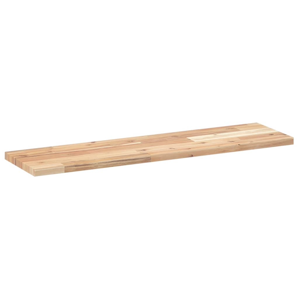 Floating Shelf 80x20x2 cm Untreated Solid Wood Acacia