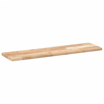 Floating Shelf 80x20x2 cm Untreated Solid Wood Acacia