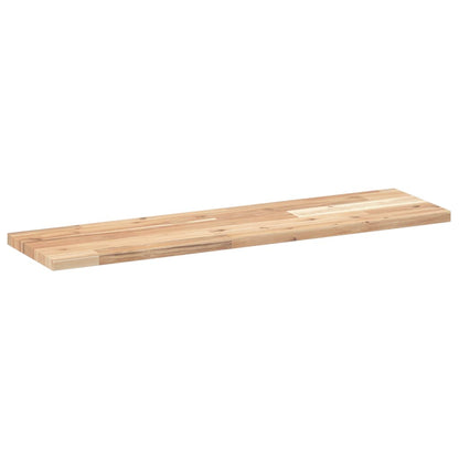 Floating Shelves 2 pcs 80x20x2 cm Untreated Solid Wood Acacia