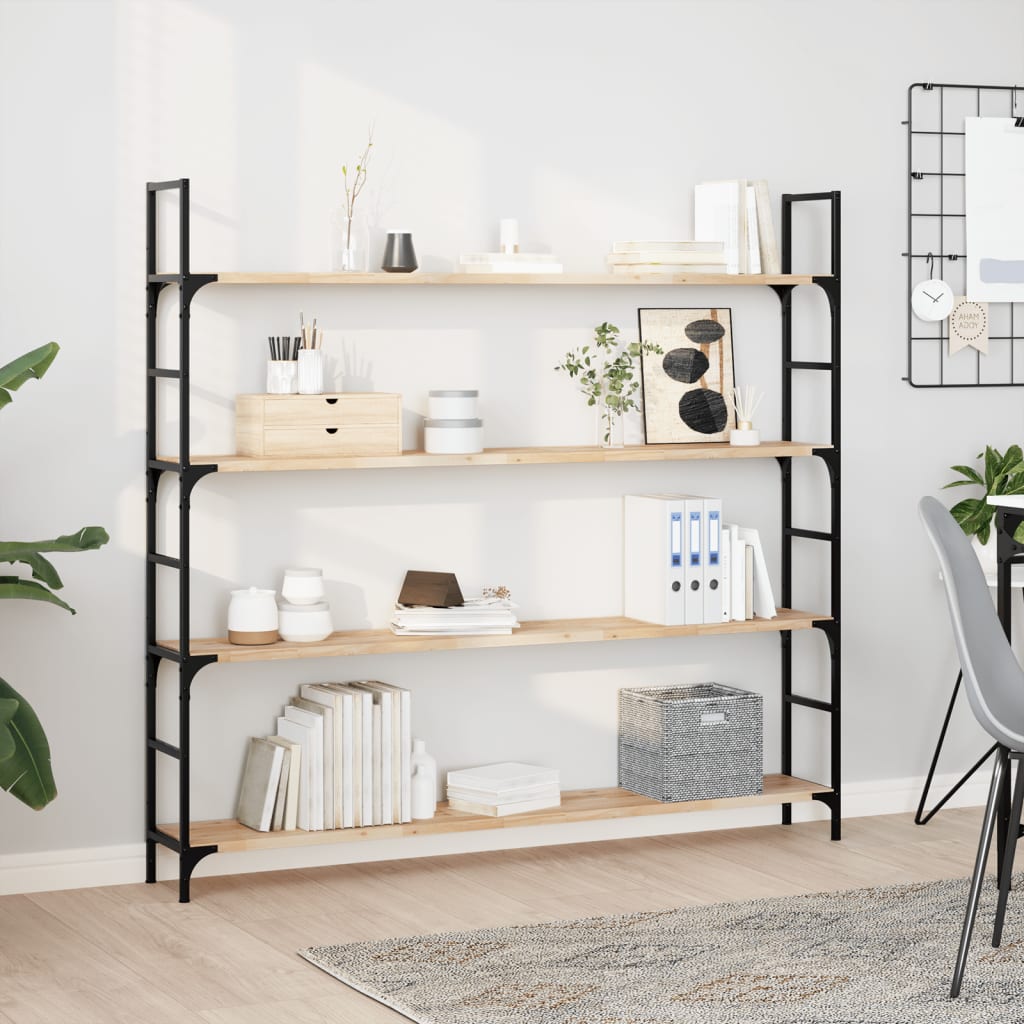 Floating Shelf 120x20x2 cm Untreated Solid Wood Acacia