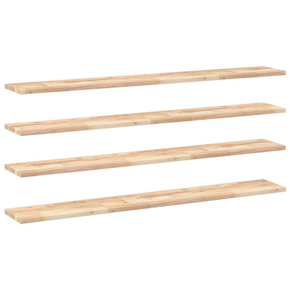 Floating Shelves 4 pcs 120x20x2 cm Untreated Solid Wood Acacia