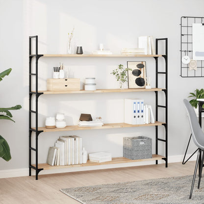 Floating Shelves 4 pcs 120x20x2 cm Untreated Solid Wood Acacia