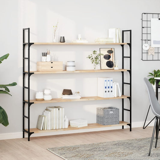 Floating Shelves 4 pcs 140x20x2 cm Untreated Solid Wood Acacia