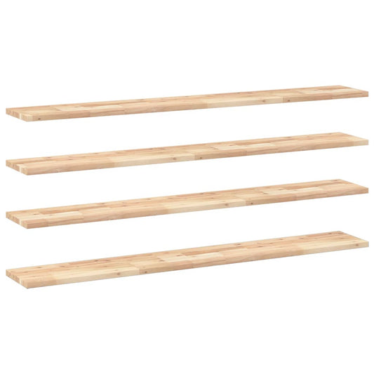 Floating Shelves 4 pcs 160x20x2 cm Untreated Solid Wood Acacia