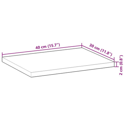 Floating Shelf 40x30x2 cm Untreated Solid Wood Acacia