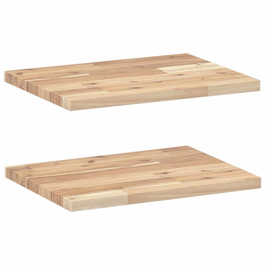 Floating Shelves 2 pcs 40x30x2 cm Untreated Solid Wood Acacia