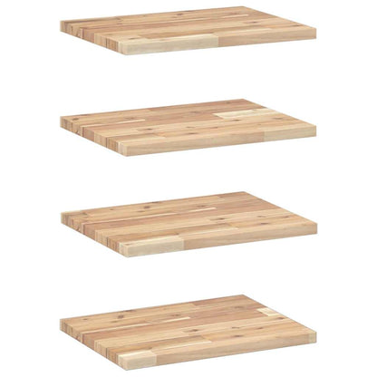 Floating Shelves 4 pcs 40x30x2 cm Untreated Solid Wood Acacia