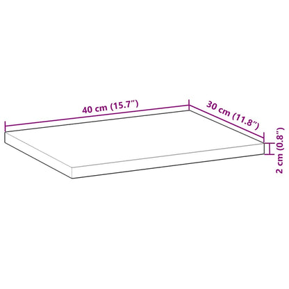 Floating Shelves 4 pcs 40x30x2 cm Untreated Solid Wood Acacia