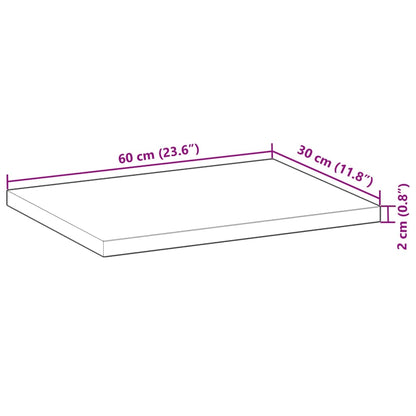 Floating Shelves 3 pcs 60x30x2 cm Untreated Solid Wood Acacia