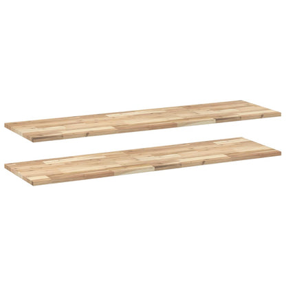 Floating Shelves 2 pcs 160x40x2 cm Untreated Solid Wood Acacia