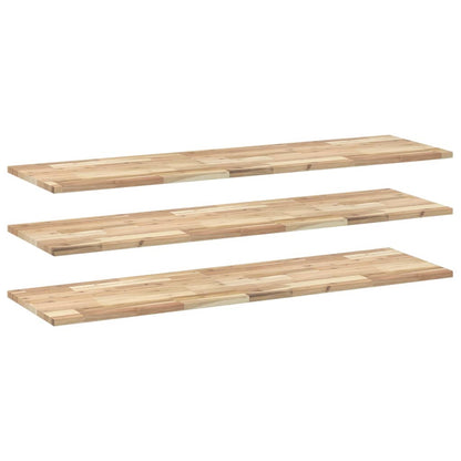 Floating Shelves 3 pcs 160x40x2 cm Untreated Solid Wood Acacia