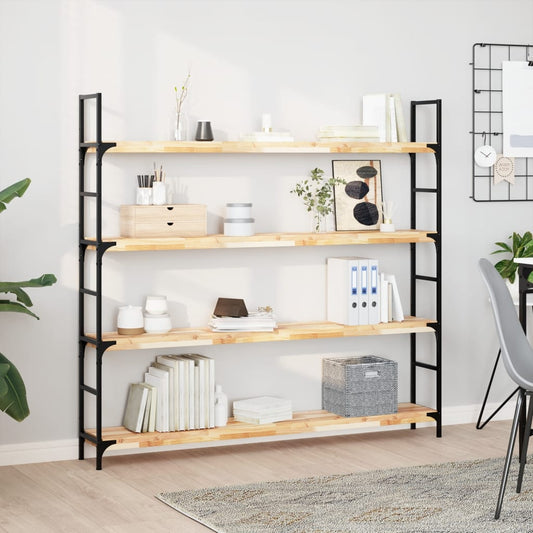 Floating Shelves 4 pcs 160x20x4 cm Untreated Solid Wood Acacia