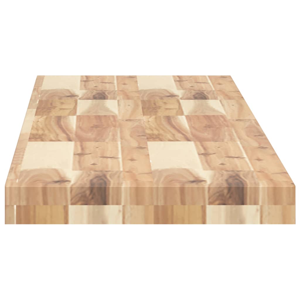 Floating Shelves 2 pcs 140x30x4 cm Untreated Solid Wood Acacia