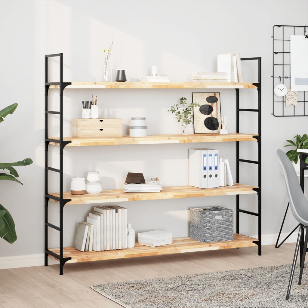 Floating Shelves 2 pcs 140x30x4 cm Untreated Solid Wood Acacia