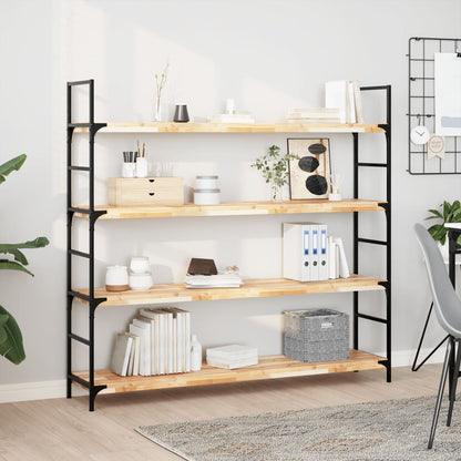 Floating Shelves 2 pcs 140x30x4 cm Untreated Solid Wood Acacia