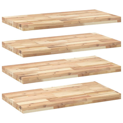 Floating Shelves 4 pcs 60x40x4 cm Untreated Solid Wood Acacia
