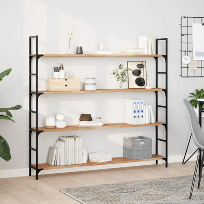 Floating Shelves 4 pcs 140x20x2 cm Oil Finished Solid Wood Acacia