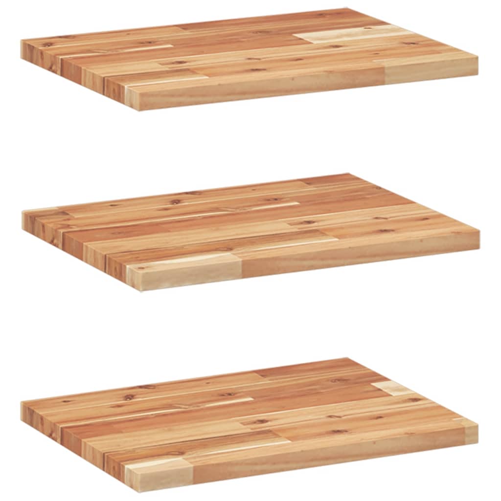 Floating Shelves 3 pcs 60x30x2cm Oil Finished Solid Wood Acacia