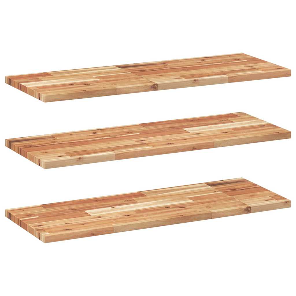 Floating Shelves 3 pcs 100x30x2 cm Oil Finished Solid Wood Acacia