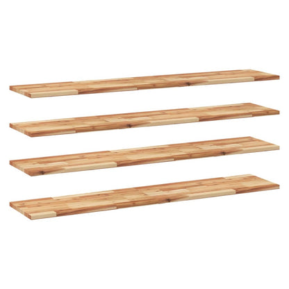 Floating Shelves 4 pcs 120x30x2 cm Oil Finished