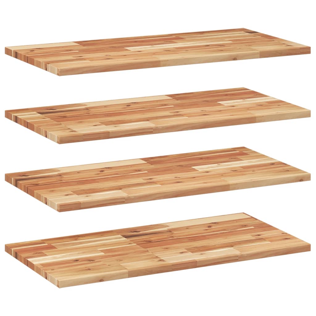 Floating Shelves 4 pcs 60x40x2 cm Oil Finished Solid Wood Acacia