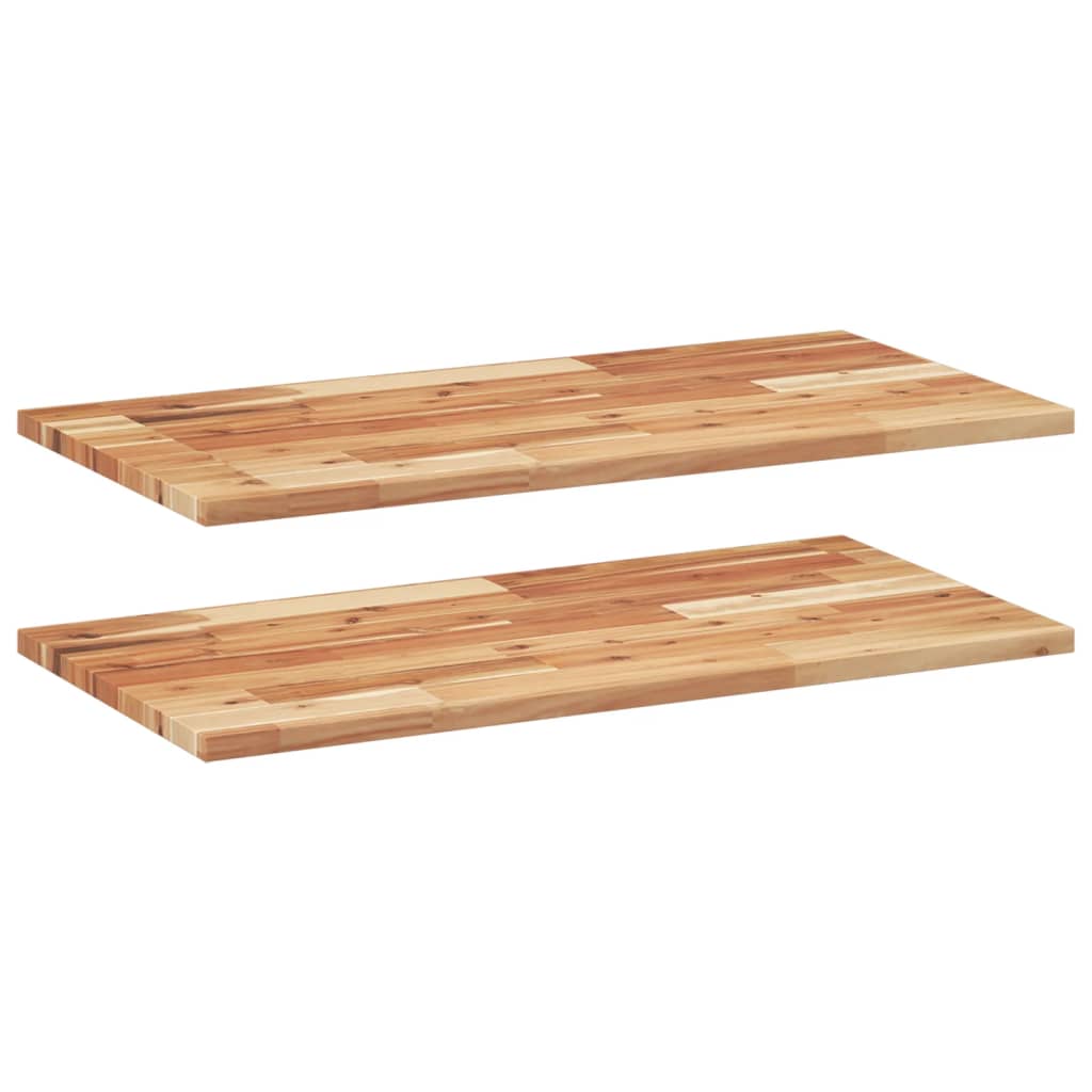 Floating Shelves 2 pcs 80x40x2 cm Oil Finished Solid Wood Acacia