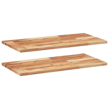 Floating Shelves 2 pcs 100x40x2 cm Oil Finished Solid Wood Acacia