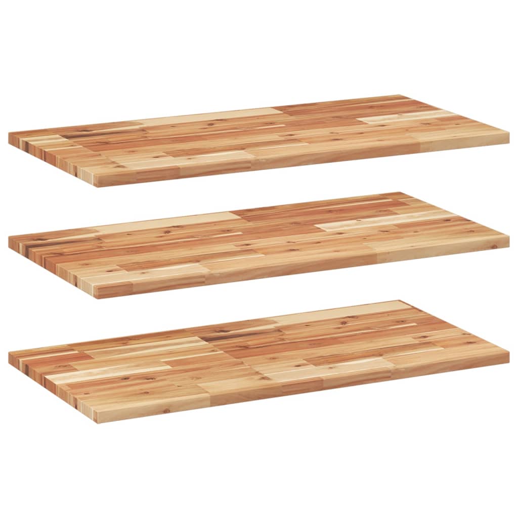 Floating Shelves 3 pcs 100x40x2 cm Oil Finished Solid Wood Acacia