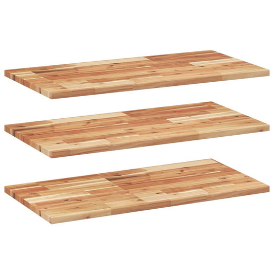 Floating Shelves 3 pcs 100x40x2 cm Oil Finished Solid Wood Acacia