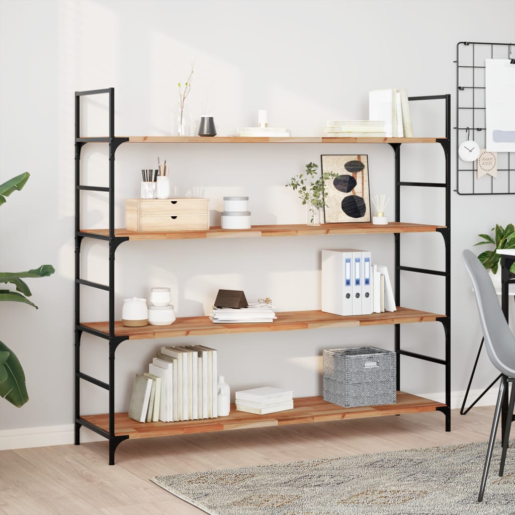Floating Shelves 4 pcs 120x40x2 cm Oil Finished Solid Wood Acacia