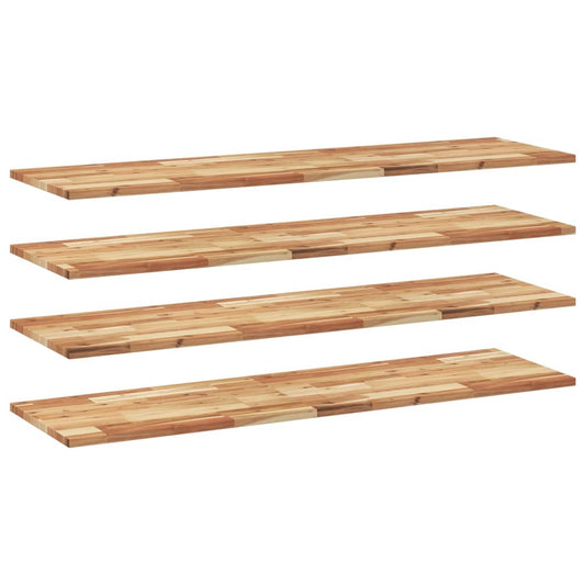 Floating Shelves 4 pcs 160x40x2 cm Oil Finished Solid Wood Acacia