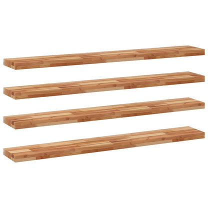 Floating Shelves 4 pcs 120x20x4 cm Oil Finished Solid Wood Acacia