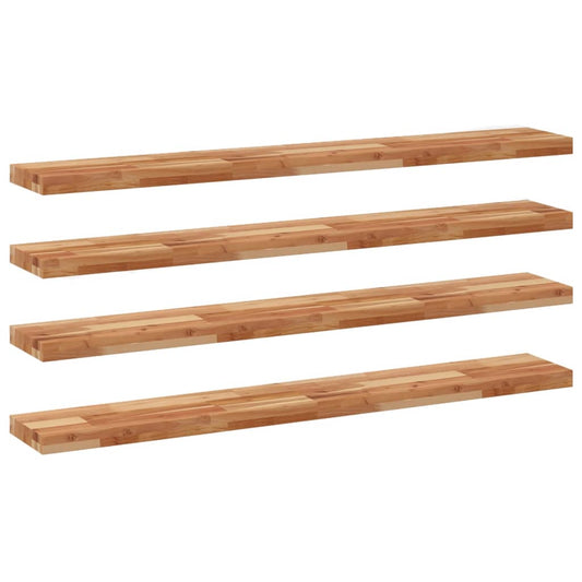 Floating Shelves 4 pcs 120x20x4 cm Oil Finished Solid Wood Acacia