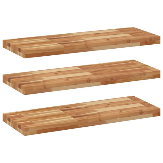 Floating Shelves 3 pcs 80x30x4 cm Oil Finished Solid Wood Acacia