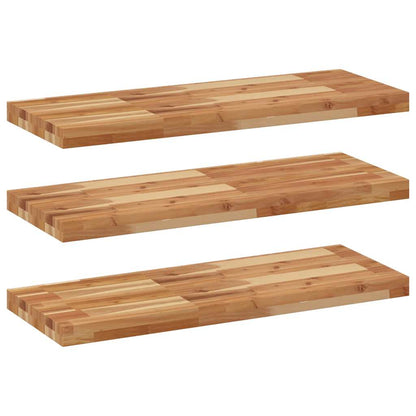 Floating Shelves 3 pcs 100x30x4 cm Oil Finished Solid Wood Acacia